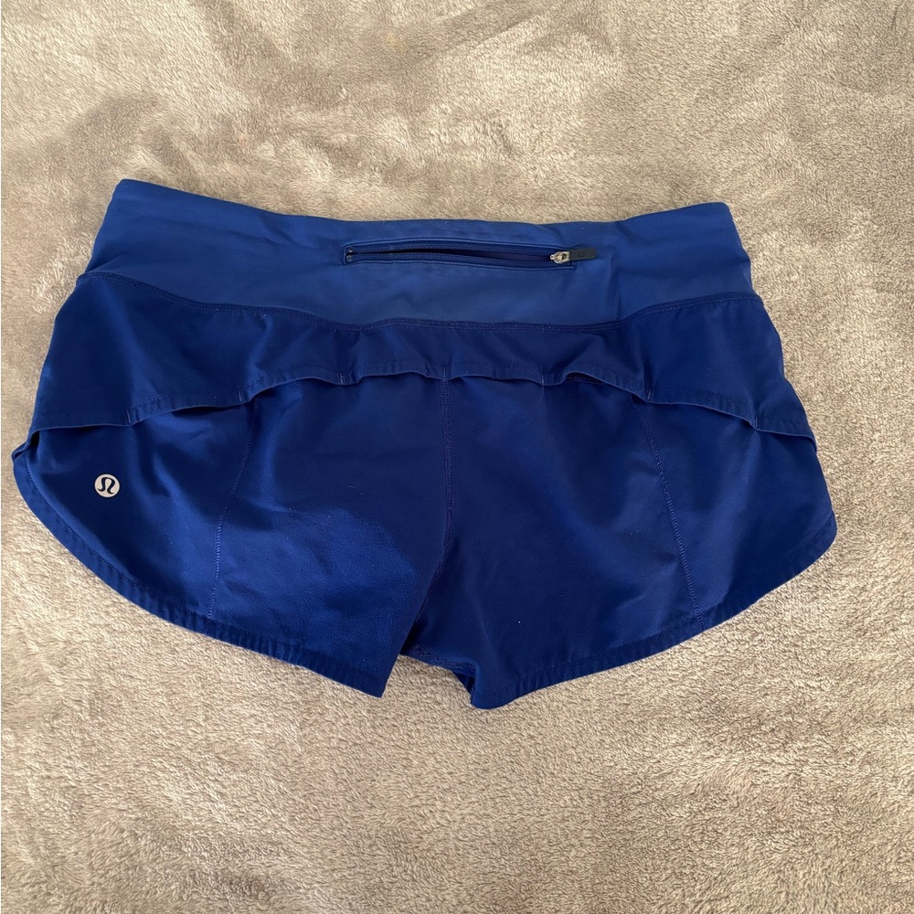 lululemon athletica navy blue running shorts - Picture 2 of 3